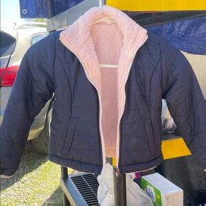 Children's Quilted Jacket with Pink Lining